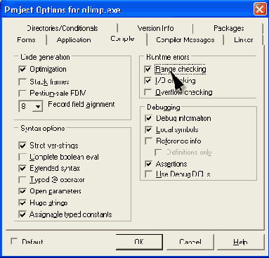  Compiler   Project Options